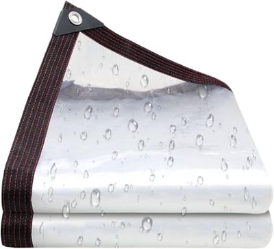 Doorschijnend Tarp - Waterdicht Dekzeil - Buiten Beschermen - Verbeterd Waterkanaal - 2.1 x 2.1 Meter - Transparant