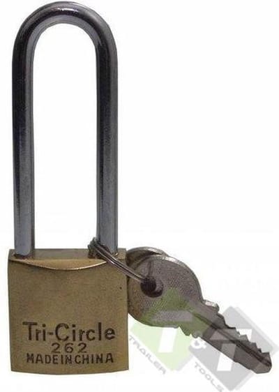 Hangslot Tri-Circle, 38mm, hoogte 73mm, breedte 32.5mm, dikte 6.4mm, inc. 3 sleutels