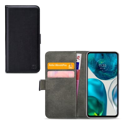 Mobilize Telefoonhoesje geschikt voor Motorola Moto G52 Hoesje | Mobilize Classic Gelly Wallet Bookcase Portemonnee | Pasjeshouder voor 2 Pasjes | Telefoonhoesje voor Pinpas / OV Kaart / Rijbewijs - Zwart