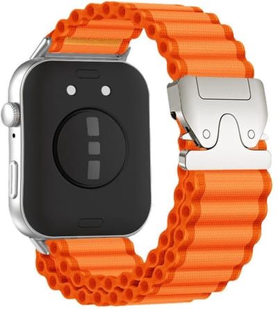 Nylon bandje - geschikt voor Huawei Watch Fit 5 (PRO), Watch Fit 4 (Pro), Watch Fit 3 - ocean stijl - oranje