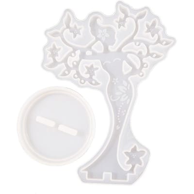 DIY Kristallen Epoxyhars Mal Set DIY Sieraden Stand Mold Sieraden Display Stand Spiegel Schommeltafel Siliconen Mal