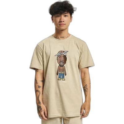 Mister Tee - LA Sketch Heren T-shirt - XS - Beige