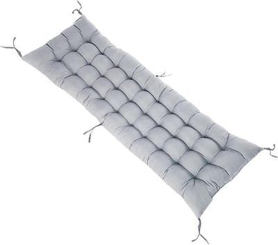 Tuinkussen met Rugleuning - Zitkussen Bankje - Buiten Ontspannen - Extra Dikke Vulling - 50x105 cm - Grijs