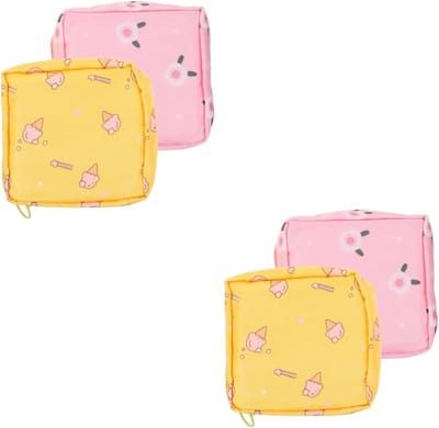 Maandverband Opbergtas - Menstruatiecup Houder - Persoonlijke Hygiëne - Draagbaar en Compact - 12 x 12 x 7.6 cm