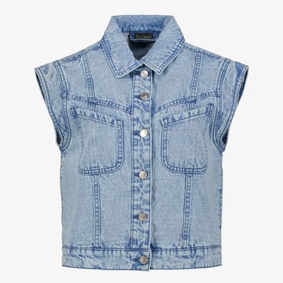 TwoDay dames denim gilet - Blauw - Maat S