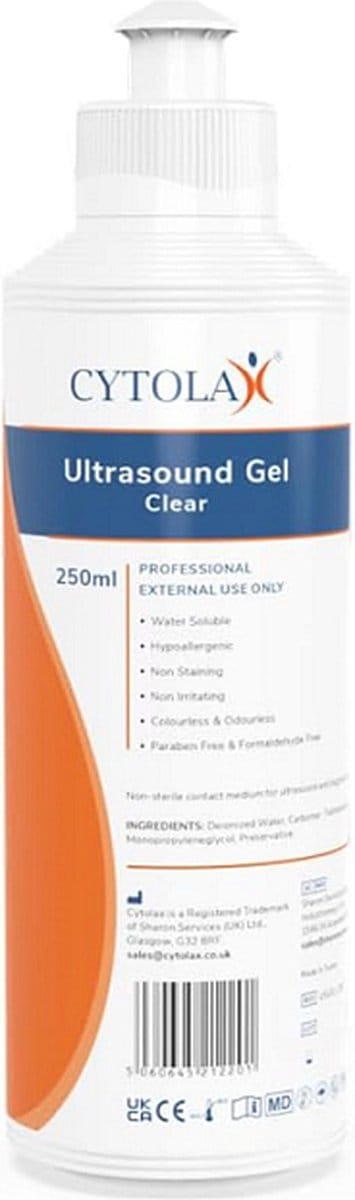 250ml Cytolax echografiegel-Ultrasound gel , dik helder - Hypoallergeen, niet irriterend, vlekt niet