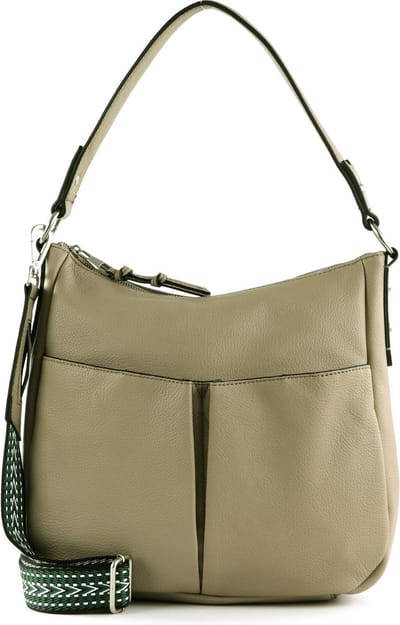 FREDsBRUDER Leren Schoudertas Bloomfield Hobo Good Grey Beige