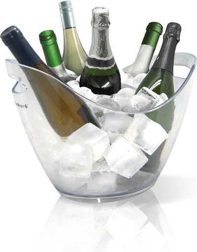 Veluw Horeca Wijnkoeler voor 6 flessen - Kunststof - Transparant - 35x27x(H)26cm
