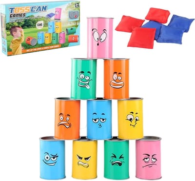 Werpspellen Blikken Gooien - Kermis Spelletje - Interactieve Familie Activiteit - Veelzijdig Buitenspel - 36x22x8cm Pakket