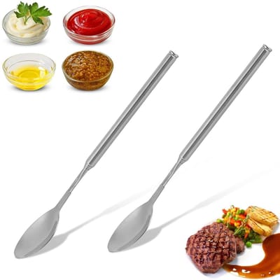 Dailygoods- Kooklepel - Telescopische Lepel 62cm - Roestvrij Staal - Rekbaar - Multifunctioneel - Voor Koken/BBQ - Keukenlepel