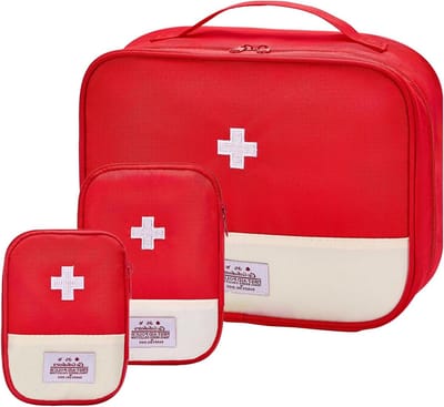 Grote Capaciteit Waterdichte Reisapotheek Tas, Draagbare Eerste Hulp Tas, Medicijnopslag Tas voor Thuis, Kantoor en Reizen - 3 Stuks