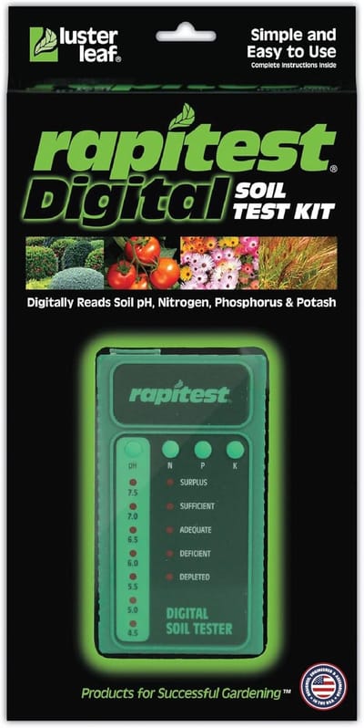 Digitale Bodemtest Set voor pH, Stikstof, Fosfor en Kalium (N-P-K), 25 Tests