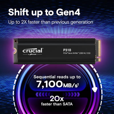 Crucial Ssd P310 1Tb M.2 Pcie 4.0 Nvme 2280 Met Radiator (Naar De Vs)