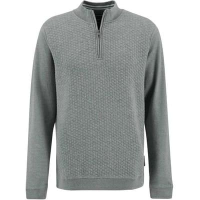 Fynch-Hatton Trui Sweater Troyer Quilted Silver / male