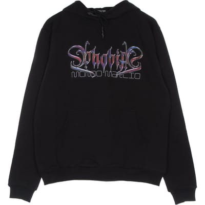 Lichtgewicht herenhoodie met holografische print en capuchon X Mondo Marcio zwart