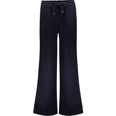Geisha Jeans Tape Dark Blue Denim Size: M | Wide-Leg & Flared Pants Outlet | Dames | Blauw
