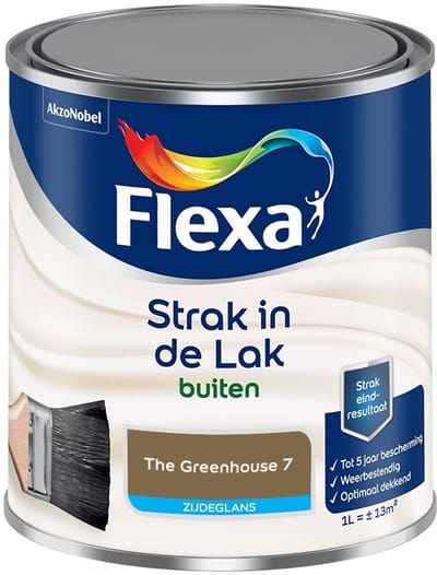 Flexa - Strak In De Lak Buitenlak Zijdeglans - The Greenhouse 7 - Mengverf - 1 L
