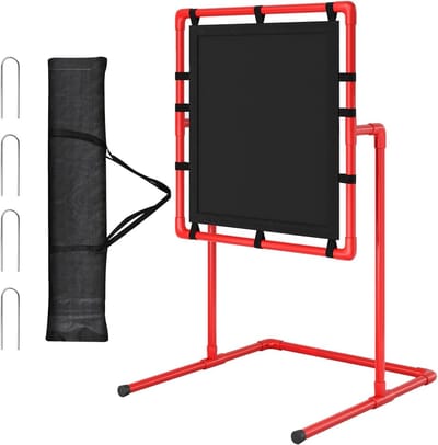 Strike Zone Rode Honkbaldoelwit 124,5x68,6x66 cm | Trainingsnet voor plastic ballen | Stabiel PVC-frame, scheurvast doek | Inclusief draagtas