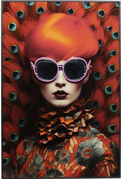 Schilderij LED Fancy rood haar 55x75cm Kare Design