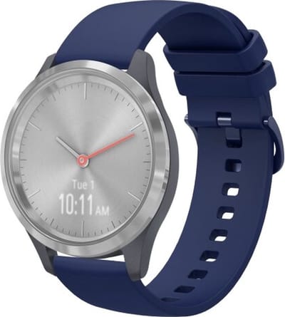 By Qubix - geschikt voor Huawei Watch GT 4 / GT 5 (41mm) & GT 5 Pro (42mm) - Soft siliconen bandje - Donkerblauw