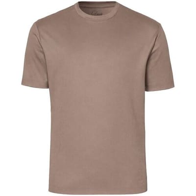 Desoto Luxury T-Shirt Uni Color Round Neck Donker Taupe / male