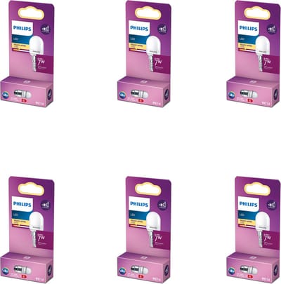 Philips Voordeelverpakking - E14 - LED Nachtlampje - Mat - 7W - Niet Dimbaar - Warmwit Licht - Set van 6 Stuks