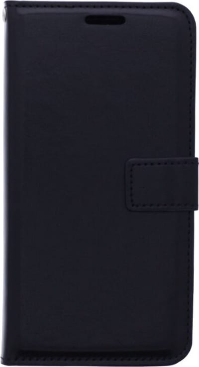 LuxeBass Hoesje geschikt voor Samsung Galaxy A20E - Bookcase Zwart - portemonnee hoesje - telefoonhoes - gsm hoes - telefoonhoesjes