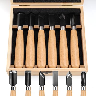 Solidchoice - 6 Delige Houtbeitelset voor Houtbewerking