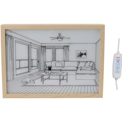 Art Mural Lumineux LED Décor Lumineux Cadre Photo Peinture 3 Couleurs Dimmable pour Model 1