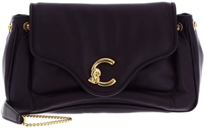 COCCINELLE Leren schoudertas C-Me Fluffy Crossbody Bag Prune / Prune donkerpaars