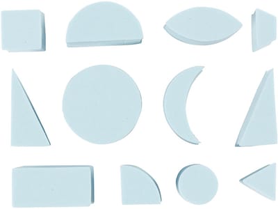 Foam Stempels, H: 25 mm, afm 15-30 mm, 12 stuk/ 1 doos