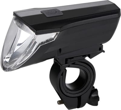 Dunlop Fietsverlichting USB-C Oplaadbaar - Fietslamp Voorlicht LED - Fietslicht met 3 Modi - Koplamp Fiets Waterdicht - IPX4 Gecertificeerd - Makkelijk te Monteren - Zwart