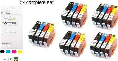 Improducts® Inkt cartridges - Alternatief Hp 364 XL 364XL 5x multi pack