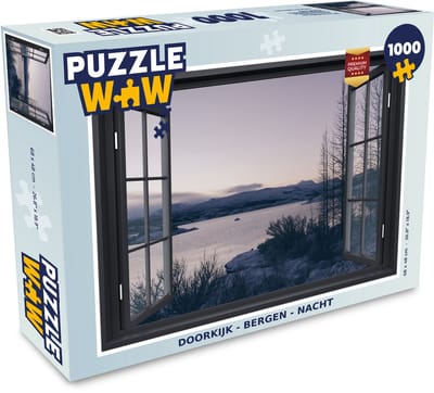 Puzzel Doorkijk - Berg - Nacht - Legpuzzel - Puzzel 1000 stukjes volwassenen