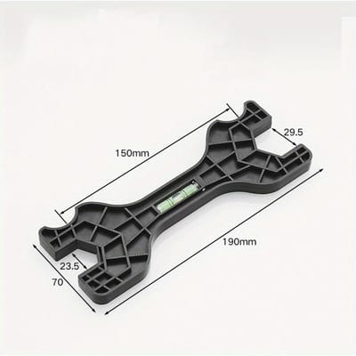 Clé à double tête multifonctionnelle avec niveau, clé manuelle pour robinet, outils de réparation de plomberie pour robinet domestique, outils manuels noir