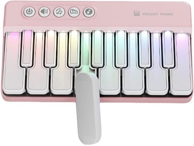 longziming -Interactief Educatief Piano Speelgoed Met Regenboogverlichting -Geluidsmodi - Veilig Voor Kleine Handjes - Roze