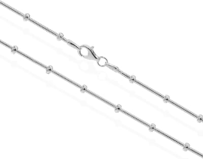 Anklet Snake Chain - Enkelbandje Zilver - Dagelijks Dragen - Echt Sterling Zilver - 25 cm - Zilverkleurig