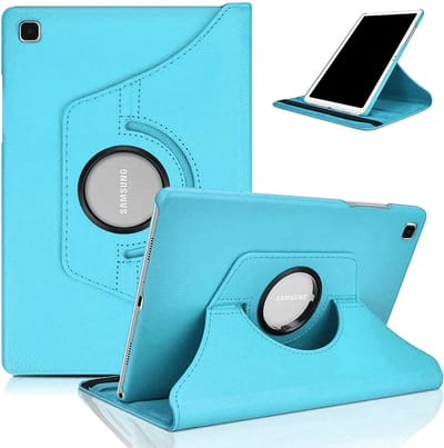Draaibare Bookcase - Geschikt voor Samsung Galaxy Tab A7 Hoes - 10.4 inch (2020) - Licht Blauw