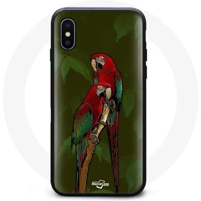 Iphone XS max hoesje Pionus Parrot Rood