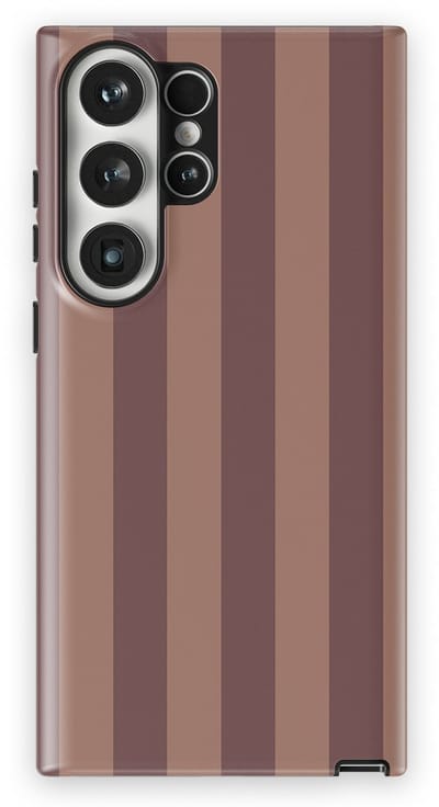 DripCase Gestreept Hoesje Samsung Galaxy S23 Ultra | Backcover met Mag | Stripes Motief | Trendy Case Samsung Galaxy S23 Ultra met Strepen Burgundy Rush