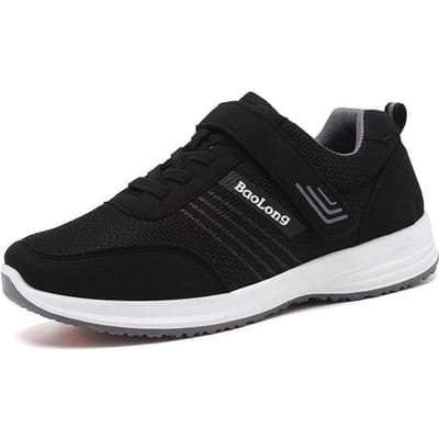 Nieuwe Stijl Chinese en Oudere Antislip Zachte Zool Casual Moeder Schoenen Ademende Koppel Sportschoenen 44 black