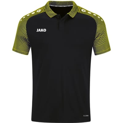 Jako Performance Polo Kinderen - Zachtgeel / Zwart | Maat: 140