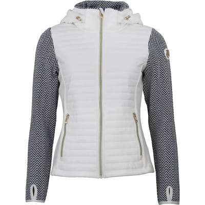 Dames polar jack met afneembare capuchon en gewatteerde panelen Peak Mountain Andomo