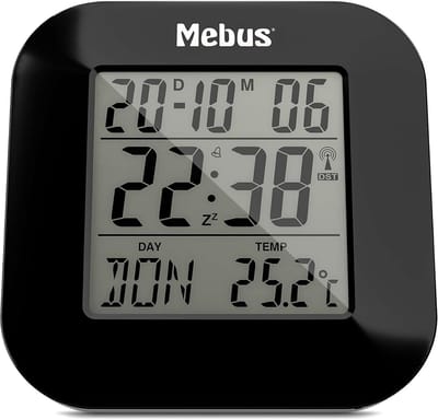 Digitale Wekkerradio - Zwart - Kunststof - Met Thermometer en Snooze-Functie - Voor Thuis