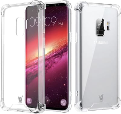 Hoesje Transparant geschikt voor Samsung Galaxy S9 - Shock Proof Hoesje Case met Versterkte rand