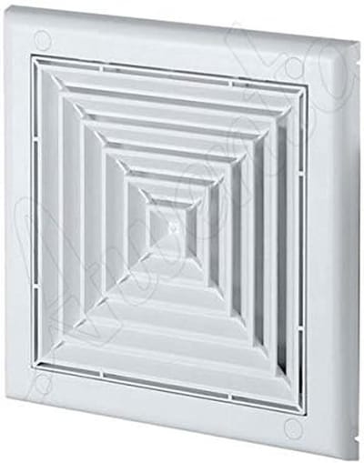 Vierkante Ventilatie Roosters Wit met Anti-Insectennet voor 125mm Pijp