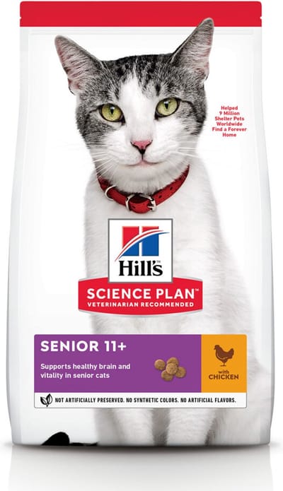 6x Hill's Science Plan Kattenvoer Senior 11+ Kip 1,5 kg