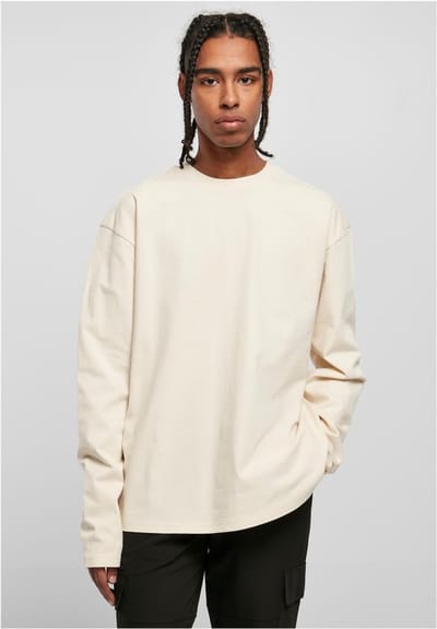 Urban Classics - Ultra Heavy Oversized Longsleeve shirt - L - Ivoorkleurig