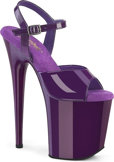 Pleaser - FLAMINGO-809 Sandaal met enkelband, Paaldans schoenen - US 7 - 37 Shoes - Paars