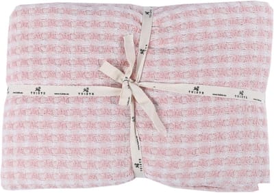Luxe Wafel Plaid Tweepersoons 200x230 cm Lichtroze - Zomer Deken voor Bank & Bed